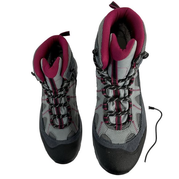 Salomon Boots Womens Sz 9.5 Gray Mauve Hiking Contagrip Ortholite $230 New - Picture 5 of 15
